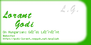 lorant godi business card